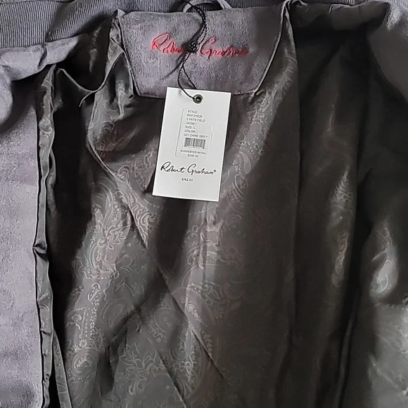 Robert Graham 4 Pockets Field Jacket Dark Gray Size L